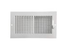 8" x 4" Sidewall/Ceiling Register, White, 1/3 Fin Spacing