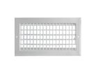12" x 6" Sidewall/Ceiling Register, White, 1/3 Fin Spacing