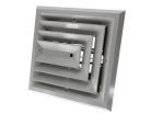 6" - 8" Ceiling Diffuser with Damper, 3-Way, Square