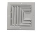 8" x 8" Ceiling Diffuser, 3-Way, White