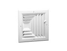 6" x 6" Ceiling Diffuser, 3-Way, White
