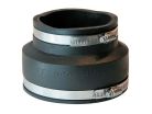 5" x 4" Flexible Banded Pipe Coupling, Connects Cast Iron, PVC, Copper, Steel or Lead Pipe