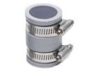 1" Flexible Banded Pipe Coupling, Connects Cast Iron, PVC, Copper, Steel or Lead Pipe