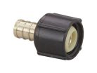 1/2" PEX Brass Lav Adapter with Plastic Nut, Lead-Free, Crimp x Nut (Installation by Non-Professional may void Viega's LLC limited warranty)