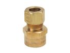 1/2" x 3/8" Brass Compression Reducing Adapter, Lead-Free, Nominal x OD