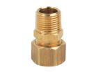 1/2" x 3/8" Brass Compression Reducing Adapter, Lead-Free, Compression x Male
