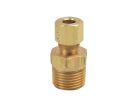 1/4" x 3/8" Brass Reducer Reducing Adapter, Lead-Free, OD x Male