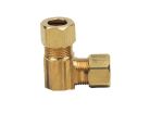 3/8" Brass Compression 90 Degree Elbow, Lead-Free
