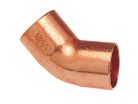 3/4" Copper 45 Degree Elbow, Copper x Copper, Pack of 25