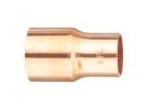 1-1/4" x 1/2" Copper Reducing Coupling with Stop, Copper x Copper