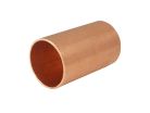 1/2" Copper Coupling Less Stop, Copper x Copper, Pack of 25