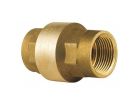3/8" Brass Spring Check Valve, Lead-Free, Vertical, Iron Pipe x Iron Pipe