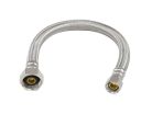 Stainless Steel Flexible Sink Connector, 3/8" COMP x 1/2" FIP 12"