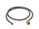 60" Polymer Braided Flexible Water Supply Connector with Garden Hose Elbow