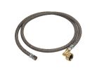 60" Braided Flexible Water Supply Connector with Garden Hose Elbow