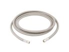 1/4" Braided Flexible Ice Maker Connector, Lead-Free, Compression x Compression, 60" Long