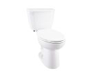 17" Rough-In Two-Piece Elongated ErgoHeight Toilet, White,1.6 GPF