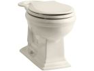 17" ADA Round Front Toilet, Simple Concealed Trapway, Biscuit, 1.6gpf
