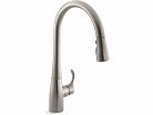 Kitchen Faucet, Single-Hole Pull-Down, Stainless Steel
