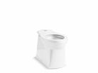Elongated toilet bowl, Skirted Trapway, White