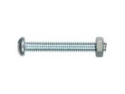1/4" x 1" Stove Bolts with Nut and Combination Round Head, Pack of 100