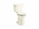 Elongated Two Piece Toilet, 1.28GPF, Biscuit