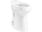 19" Height, Tall Elongated Toilet Bowl, White
