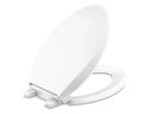 Elongated Toilet Seat, Closed-Front, Grip-Tight bumpers, White