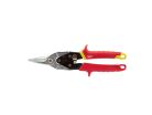 Aviation Snips, Left Cutting Offset, Forged blades, Chrome Plated
