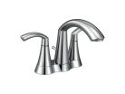 4" Centerset 2-Handle High-Arc Bathroom Faucet with Pop-Up Assembly in Chrome