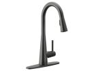 Arc Pulldown Kitchen Faucet, Sleek Series One-Handle High, Matte Black, 1.5GPM