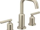 Two-Handle Widespread Bathroom Faucet with Valve, Brushed Nickel
