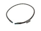 1/4" Flexible Oil Line, Braided Steel Covering,, 24" long, Male Pipe Thread x Male Pipe Thread