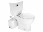 Round Bowl Toilet With Up Flow Macerator Pump, White