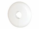 1" Copper Tube Size Flange, Floor/Ceiling Plate, Poly Escutcheon, White