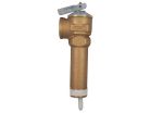 3/4" Pressure Relief Valve, Brass, Extended Shank Temperature, Self closing safety valv