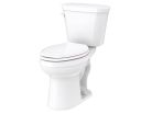 Toilet Tank and Bowl, 2 piece, ADA, Elongated, White, 1.28 Gallons per Flush