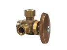 1/2" x 3/8" Brass Multi-Turn Dual Outlet Stop, C x Compression