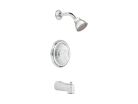 Moen T183, Tub and Shower Faucet Trim, 2-1/2" Diameter Spray Head, Acrylic Knobs, Chrome, 2.5 gpm, Chateau Collection