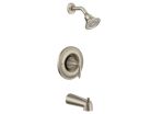 Moen T2133BN, Single-Handle Tub and Shower Faucet Trim, 3-1/2" Diameter Spray Head, Brushed Nickel, 2.5 gpm, Eva Collection