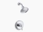 Pressure-Balancing Shower Faucet Trim with Lever Handle, Chrome Plated
