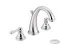 Moen T6125, Two-Handle Widespread High Arc Bathroom Faucet, 8" - 16" Center, Chrome, 1.5 gpm, Kingsley Collection