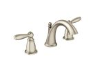 Moen T6620BN, Two-Handle Widespread High Arc Bathroom Faucet, 8" - 16" Center, Brushed Nickel, 1.5 gpm, Brantford Collection