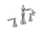 Moen TS42108, Two-Handle Widespread High Arc Bathroom Faucet, 8" - 16" Center, Chrome, 1.5 gpm, Weymouth Collection