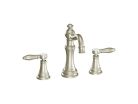 Moen TS42108BN, Two-Handle Widespread High Arc Bathroom Faucet, 8" - 16" Center, Brushed Nickel, 1.5 gpm, Weymouth Collection