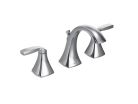 Moen T6905, Two-Handle Widespread High Arc Bathroom Faucet, 8" - 16" Center, Chrome, 1.5 gpm, Voss Collection