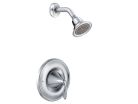 Moen T2132, Shower Head with Adjustable Temperature Limit Stop, 3-1/2" Diameter Spray Head, Chrome, 2.5 gpm, Eva Collection