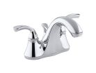 Kohler K10270-4-CP, Two-Handle Centerset Bathroom Sink Faucet with Sculpted Lever Handles, 4" Center, Chrome, 1.2 gpm, forte Collection