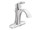 Moen 6400, Single-Handle Centerset Bathroom Faucet with Metal Pop-Up Drain, 4" Center, Chrome, 1.5 gpm, Ava Collection