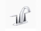Kohler K45100-4-CP, Two-Handle Centerset Bathroom Sink Faucet, 4" Center, Chrome Plated, 1.2 gpm, Alteo Collection